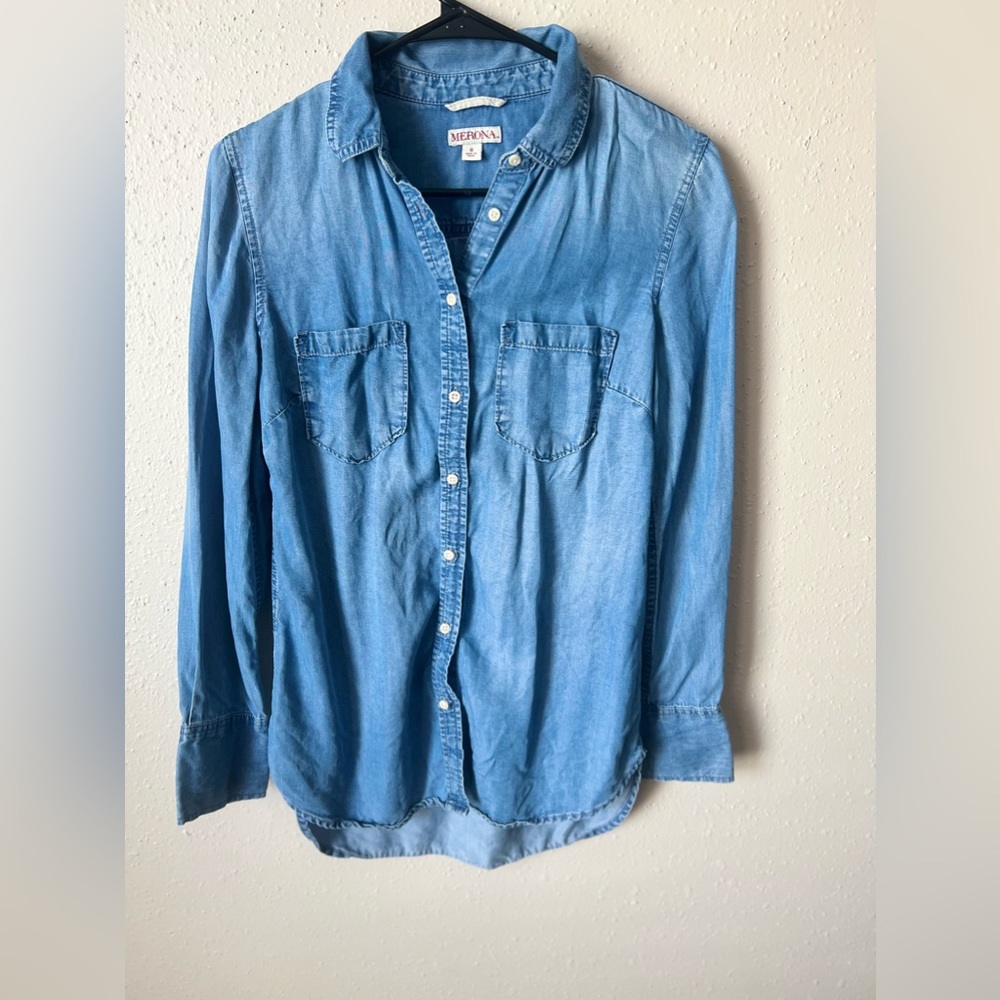 Merona  Button Up Long Sleeve Size S